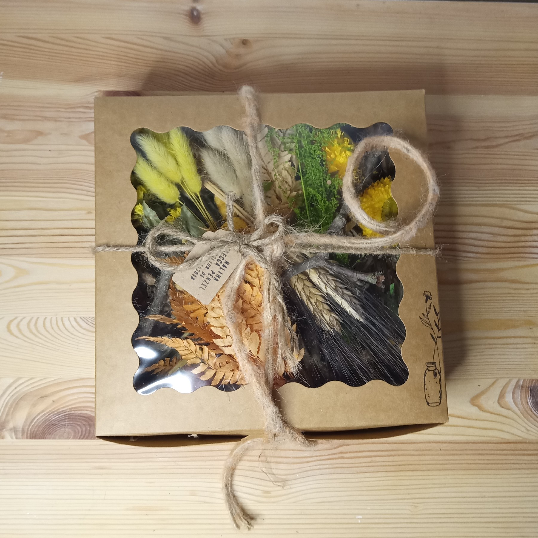DIY-Box mit Trockenblumen – kreativ, natürlich & handgemacht gelb/orange